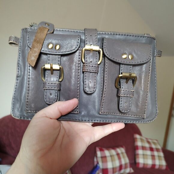 Anthropologie De.De Glove-Soft Pebbled Leather Crossbody Purse Bag NO STRAPS - Picture 4 of 16